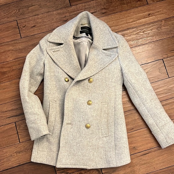 J. Crew Jackets & Coats Jcrew Light Grey Pea Coat Poshmark
